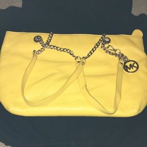 Michael Kors sunshine yellow genuine leather purse